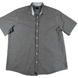 UNTUCKit Navy and White Gingham Shirt, 3X Tall Regular